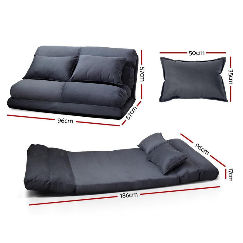 Folding Lounge Sofa Bed Floor Recliner - Rivercity House & Home Co. (ABN 18 642 972 209) - Affordable Modern Furniture Australia