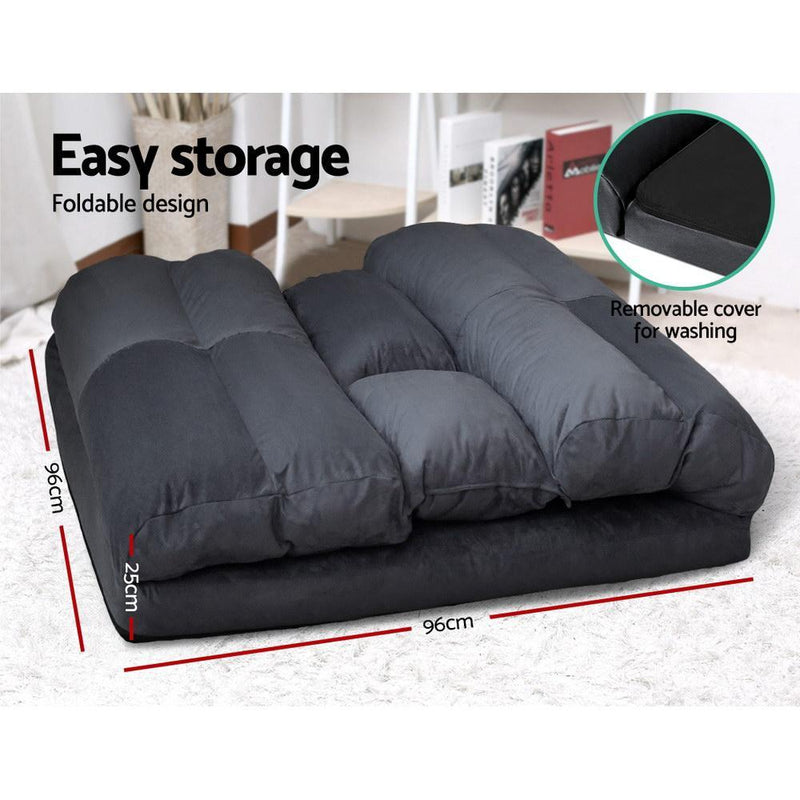 Folding Lounge Sofa Bed Floor Recliner - Rivercity House & Home Co. (ABN 18 642 972 209) - Affordable Modern Furniture Australia
