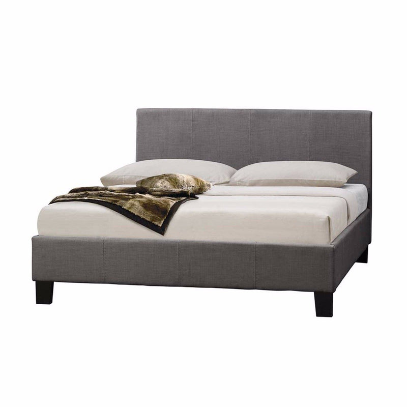 Fraser Fabric Queen Bed Frame Grey - Furniture > Bedroom - Rivercity House & Home Co. (ABN 18 642 972 209) - Affordable Modern Furniture Australia