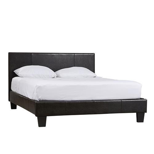 Fraser PU Leather Double Bed Frame Black - Rivercity House & Home Co. (ABN 18 642 972 209) - Affordable Modern Furniture Australia