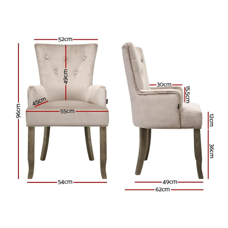 French Provincial Dining Chair Velvet Fabric - Furniture - Rivercity House And Home Co.