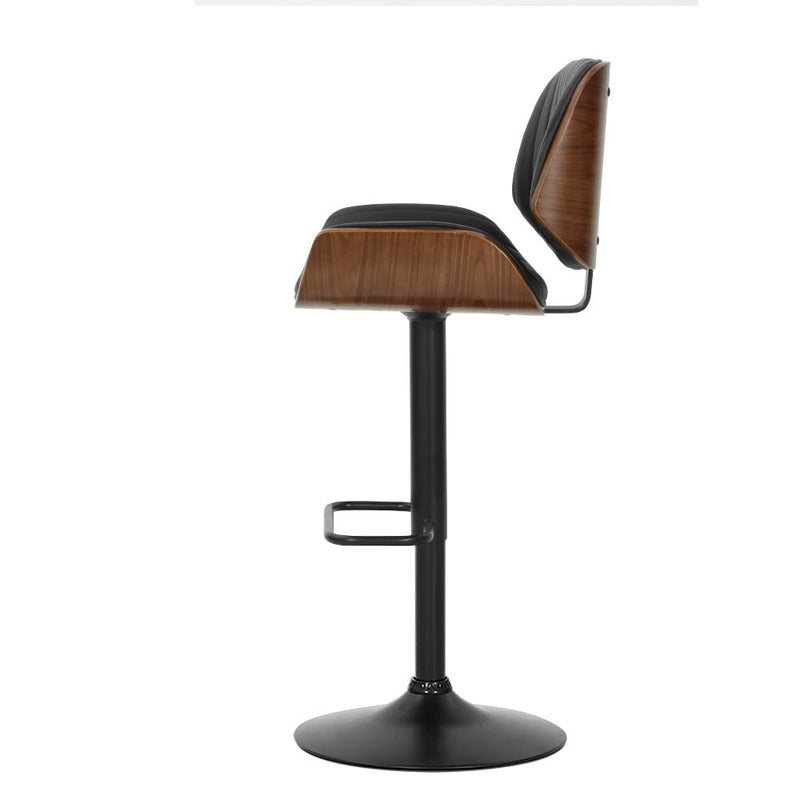 Galina Swivel Bentwood Bar Stool - Black - Furniture > Bar Stools & Chairs - Rivercity House & Home Co. (ABN 18 642 972 209) - Affordable Modern Furniture Australia