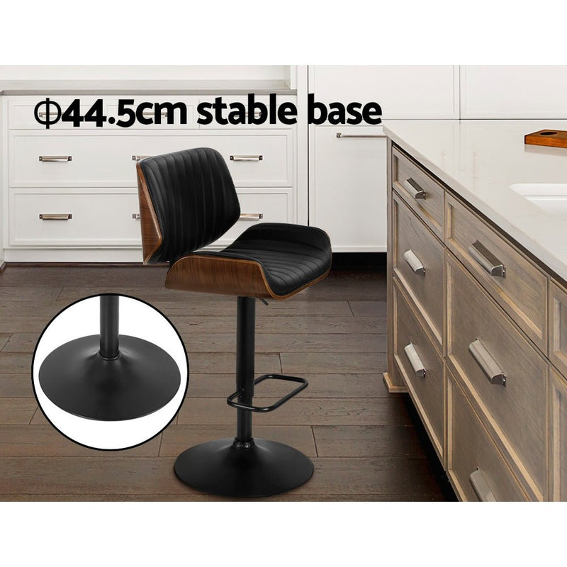 Galina Swivel Bentwood Bar Stool - Black - Furniture > Bar Stools & Chairs - Rivercity House & Home Co. (ABN 18 642 972 209) - Affordable Modern Furniture Australia