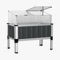Garden Bed Galvanised Steel Raised Planter Vegetable 80x49x74cm
