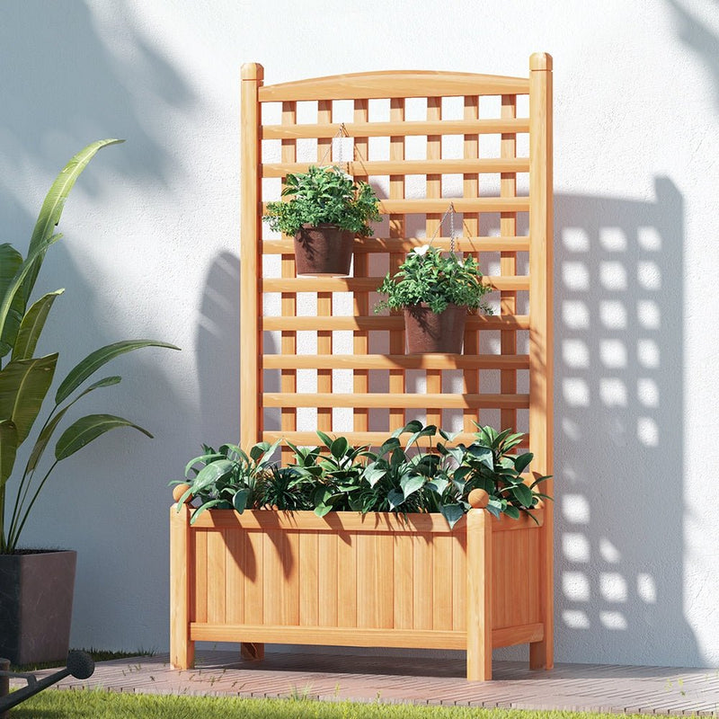 Garden Bed Raised Wooden Planter Box Vegetables 64x35x115cm - Home & Garden > Garden Beds - Rivercity House & Home Co. (ABN 18 642 972 209) - Affordable Modern Furniture Australia