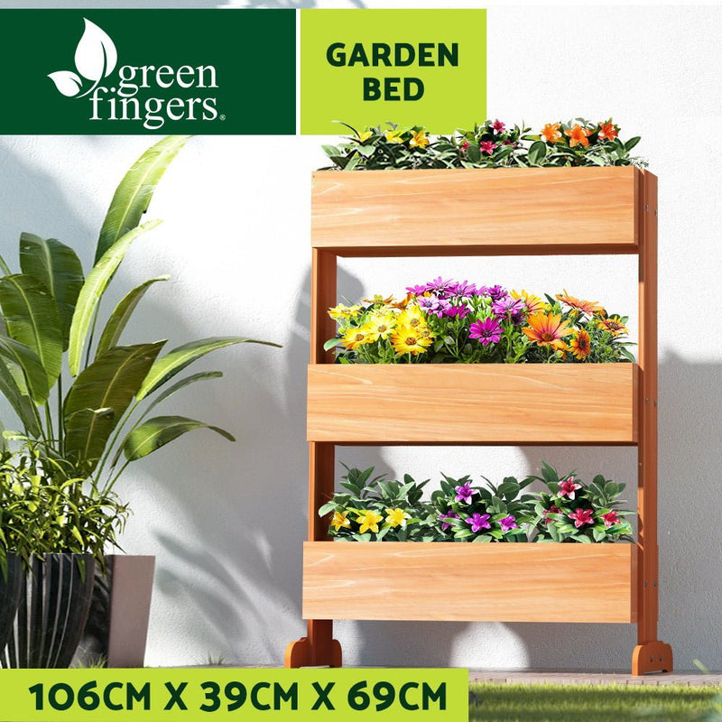 Garden Bed Raised Wooden Planter Box Vegetables 69x39x106cm - Home & Garden > Garden Beds - Rivercity House & Home Co. (ABN 18 642 972 209)
