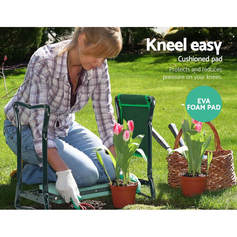 Garden Kneeler Seat Outdoor Bench Knee Pad Foldable - Rivercity House & Home Co. (ABN 18 642 972 209) - Affordable Modern Furniture Australia
