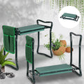 Foldable Garden Kneeler and Seat with Storage Pouches - Green