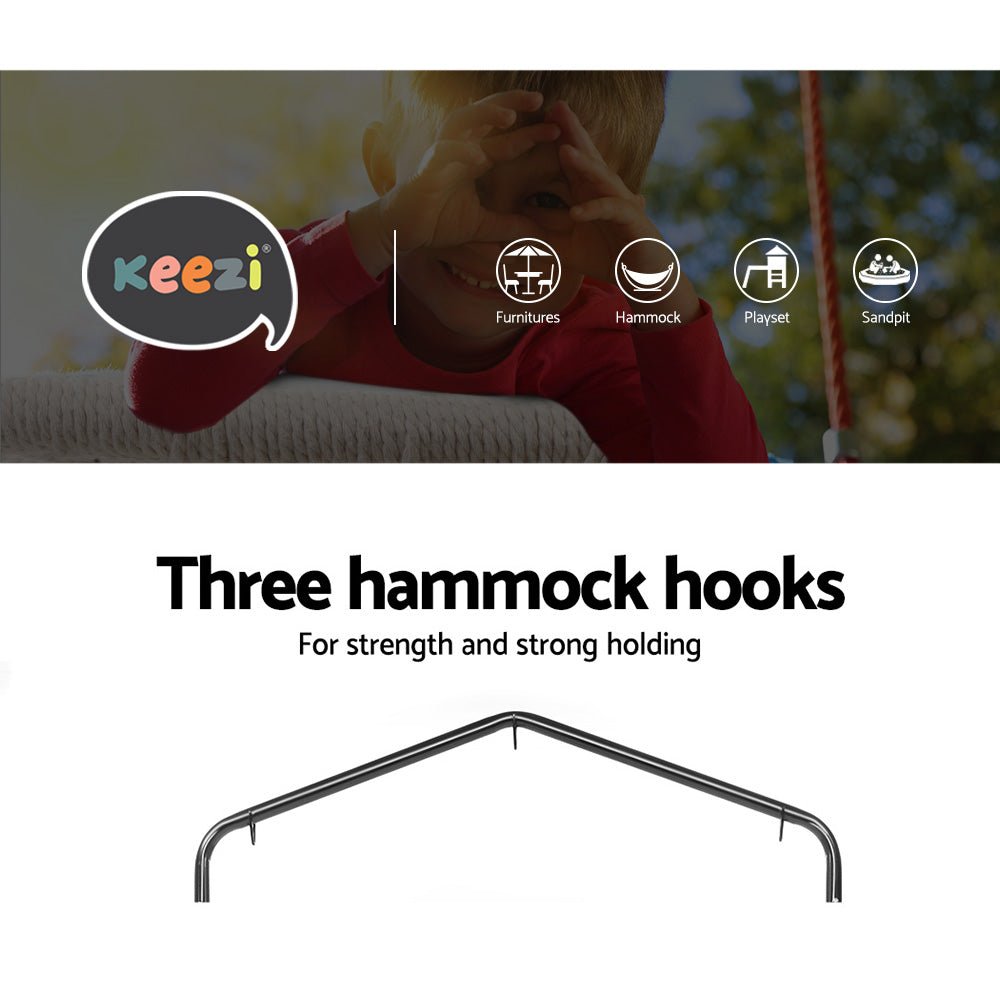 Hammock Chair with Stand Nest Web Outdoor Swing 100cm - Furniture > Outdoor - Rivercity House & Home Co. (ABN 18 642 972 209) - Affordable Modern Furniture Australia