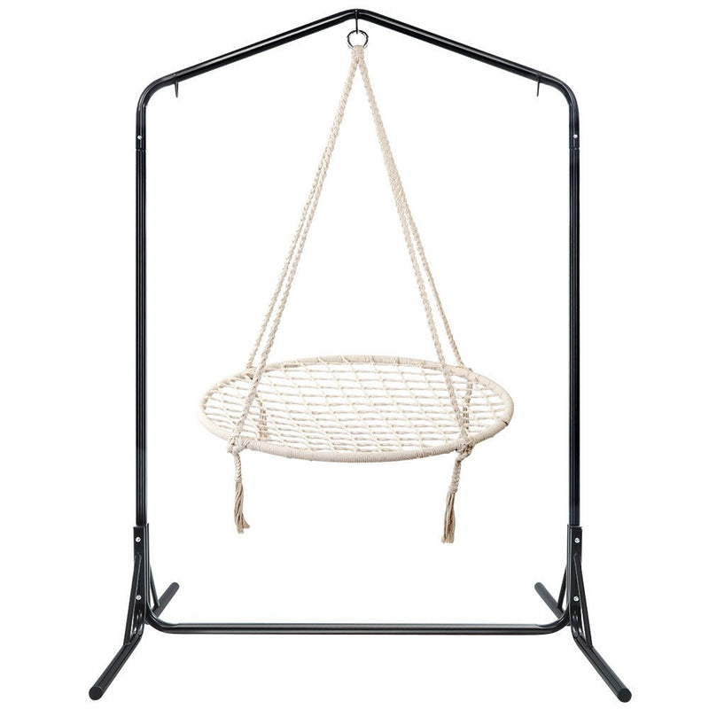 Hammock Chair with Stand Nest Web Outdoor Swing 100cm - Furniture > Outdoor - Rivercity House & Home Co. (ABN 18 642 972 209) - Affordable Modern Furniture Australia
