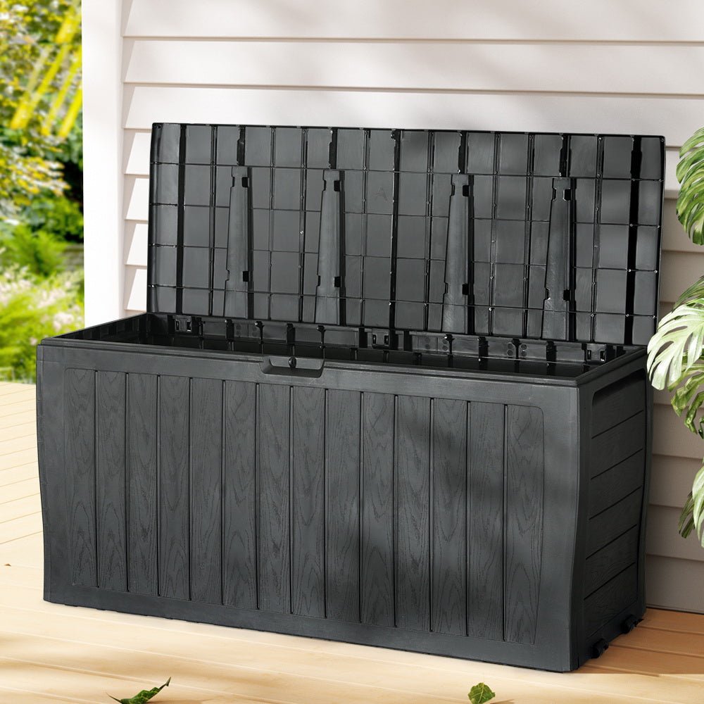 Outdoor Lockable Storage Box 220L Black Rivercity House & Home Co. ABN 18