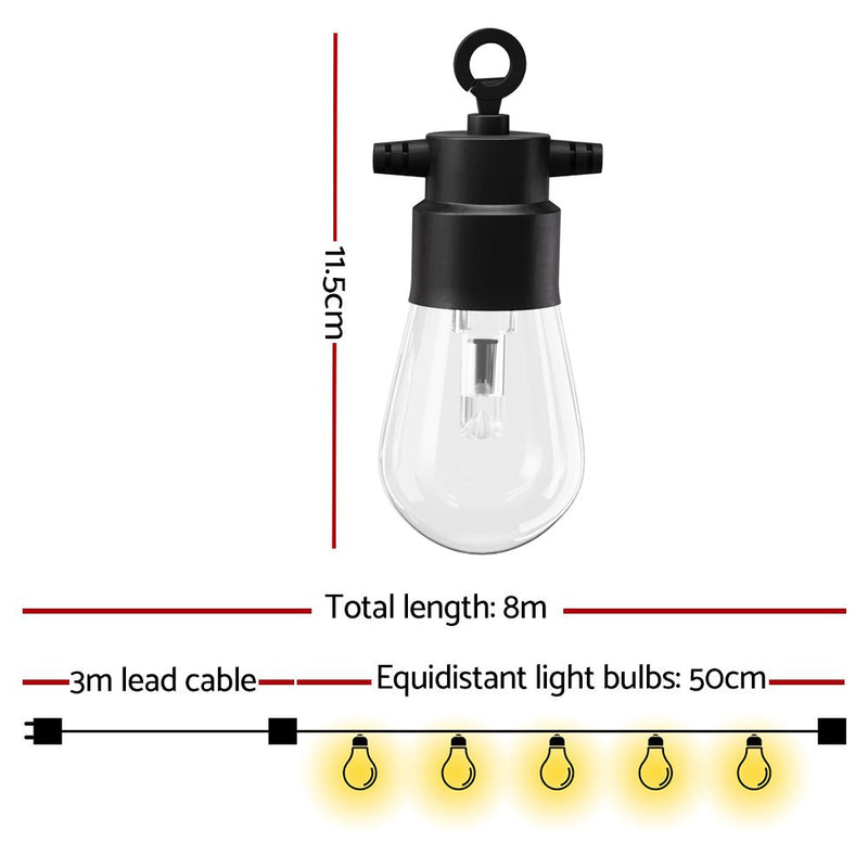 Gardeon RGB Smart Festoon Lights Outdoor LED String Lights Waterproof WiFi APP - Home & Garden > Lighting - Rivercity House & Home Co. (ABN 18 642 972 209) - Affordable Modern Furniture Australia