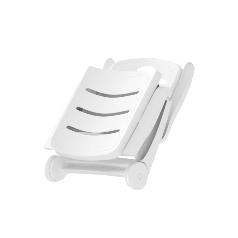 Folding Plastic Sun Lounger With Chaise White - Furniture > Outdoor - Rivercity House & Home Co. (ABN 18 642 972 209) - Affordable Modern Furniture Australia