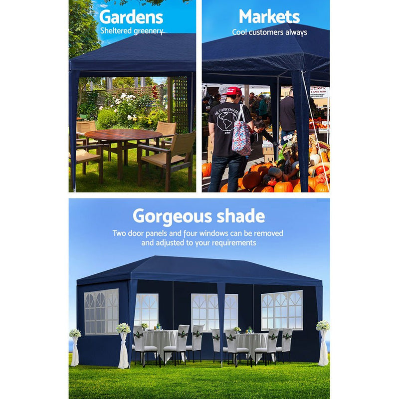 Gazebo 3x6 Outdoor Marquee 6 Wall Panels - Home & Garden > Shading - Rivercity House & Home Co. (ABN 18 642 972 209) - Affordable Modern Furniture Australia