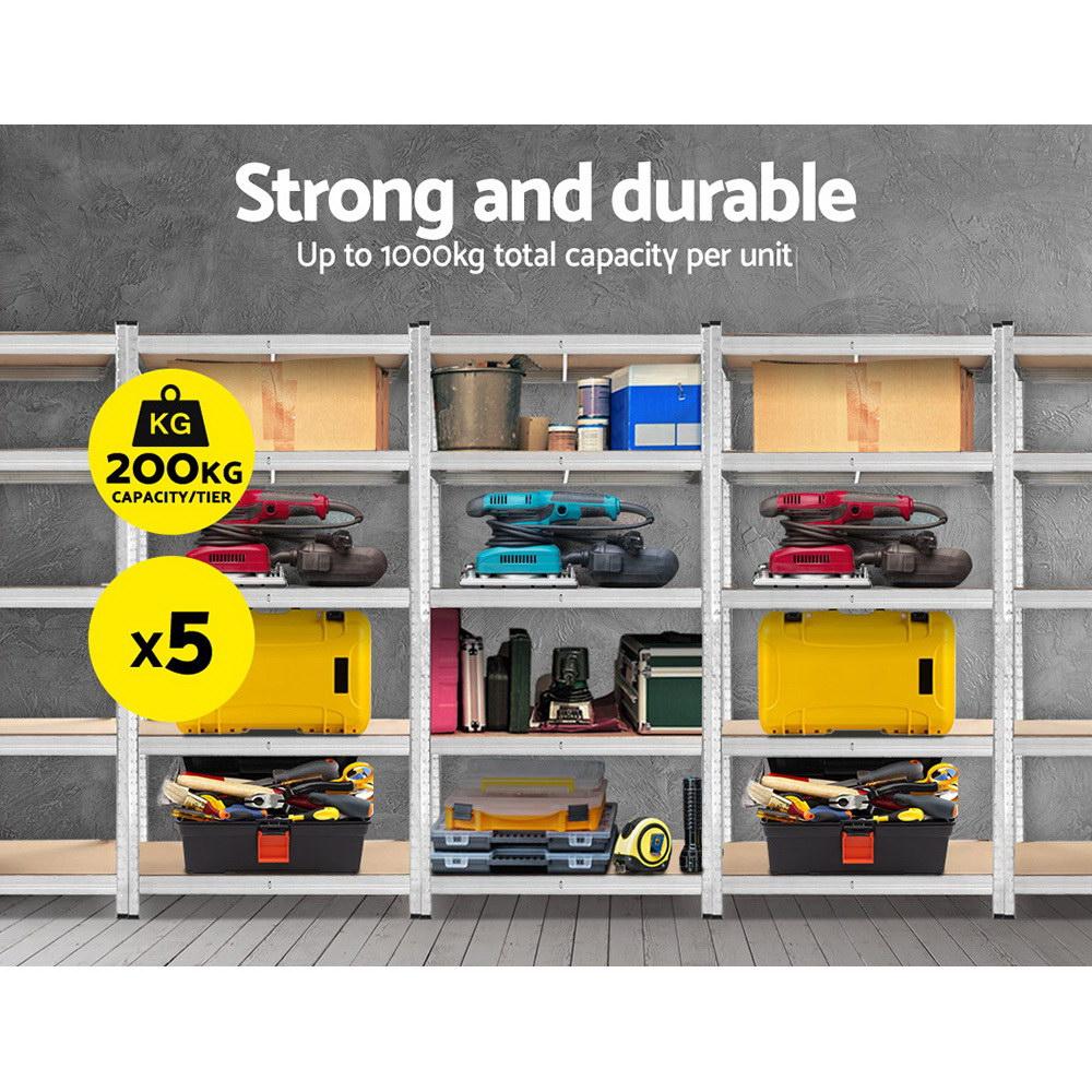Giants 5x1.8M Warehouse Shelving Rack Racking Garage Metal Storage Shelves - Rivercity House & Home Co. (ABN 18 642 972 209) - Affordable Modern Furniture Australia