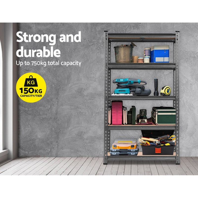 1.5M Metal Steel Warehouse Shelving Racking Garage Storage Shelves Racks - Home & Garden > Storage - Rivercity House & Home Co. (ABN 18 642 972 209) - Affordable Modern Furniture Australia