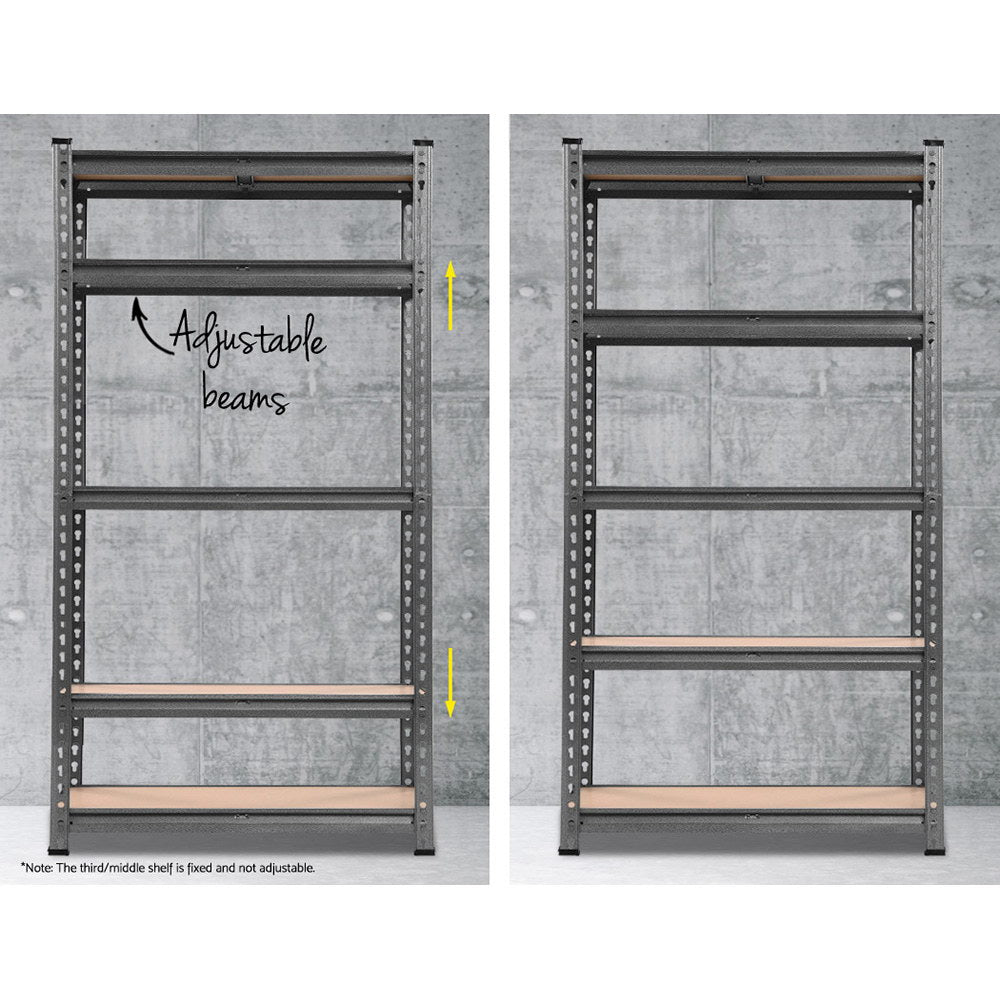 1.5M Metal Steel Warehouse Shelving Racking Garage Storage Shelves Racks - Home & Garden > Storage - Rivercity House & Home Co. (ABN 18 642 972 209) - Affordable Modern Furniture Australia