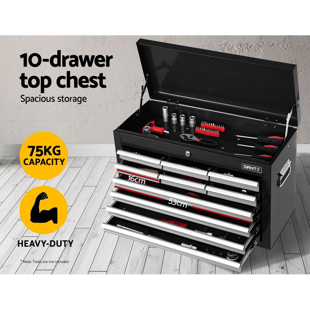 17 Drawers Tool Box Trolley Chest Cabinet Cart Garage Mechanic Toolbox Black and Grey - Tools > Tools Storage - Rivercity House & Home Co. (ABN 18 642 972 209) - Affordable Modern Furniture Australia
