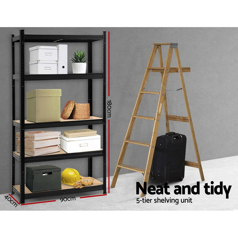 1.8M Warehouse Racking Rack Shelving Garage Storage Steel Metal Shelves - Home & Garden > Storage - Rivercity House & Home Co. (ABN 18 642 972 209) - Affordable Modern Furniture Australia