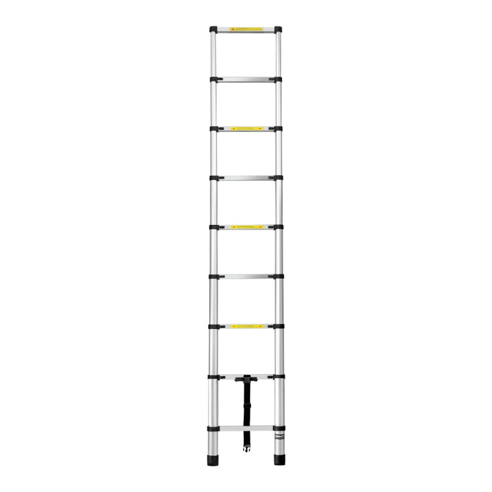 Giantz 2.6M Telescopic Ladder Aluminium Extension Extendable Steps Adjustable Height - Tools > Other Tools - Rivercity House & Home Co. (ABN 18 642 972 209) - Affordable Modern Furniture Australia