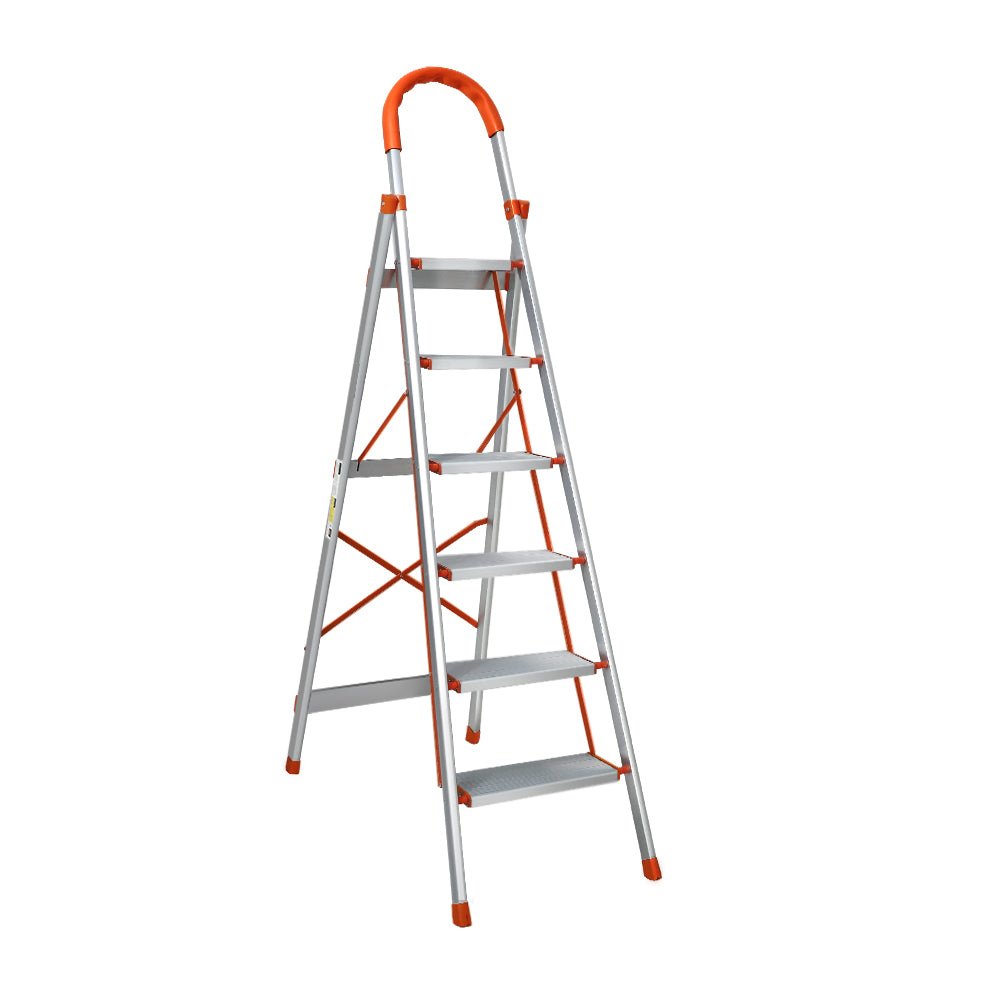 Giantz 6 Step Ladder Multi-Purpose Folding Aluminium Light Weight Non Slip Platform - Tools > Other Tools - Rivercity House & Home Co. (ABN 18 642 972 209) - Affordable Modern Furniture Australia