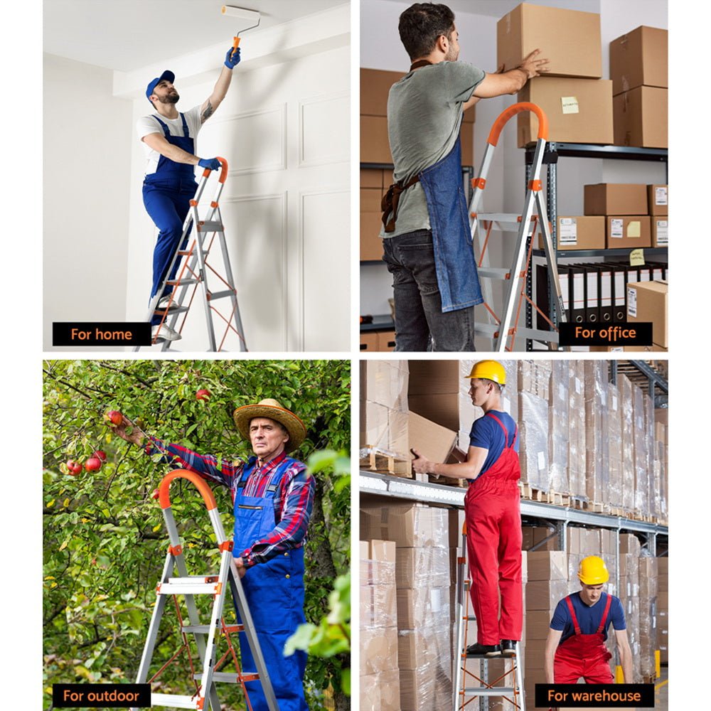 Giantz 6 Step Ladder Multi-Purpose Folding Aluminium Light Weight Non Slip Platform - Tools > Other Tools - Rivercity House & Home Co. (ABN 18 642 972 209) - Affordable Modern Furniture Australia