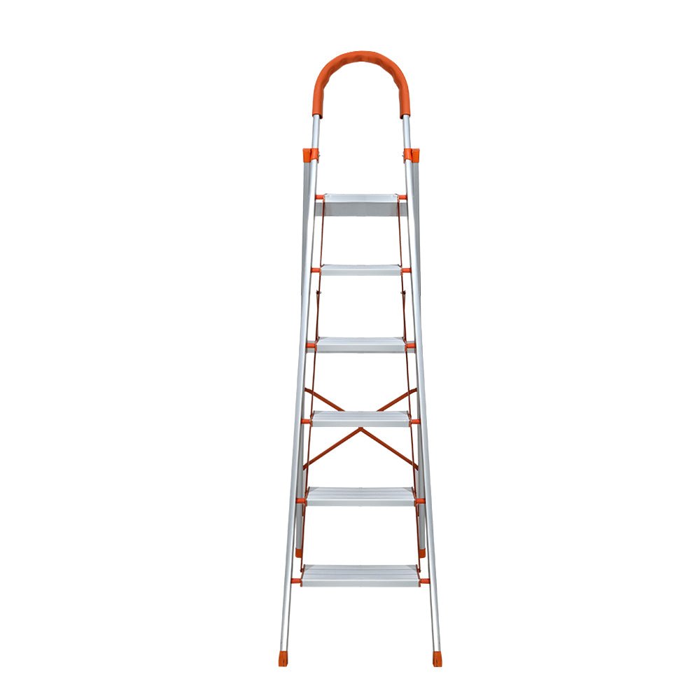 Giantz 6 Step Ladder Multi-Purpose Folding Aluminium Light Weight Non Slip Platform - Tools > Other Tools - Rivercity House & Home Co. (ABN 18 642 972 209) - Affordable Modern Furniture Australia