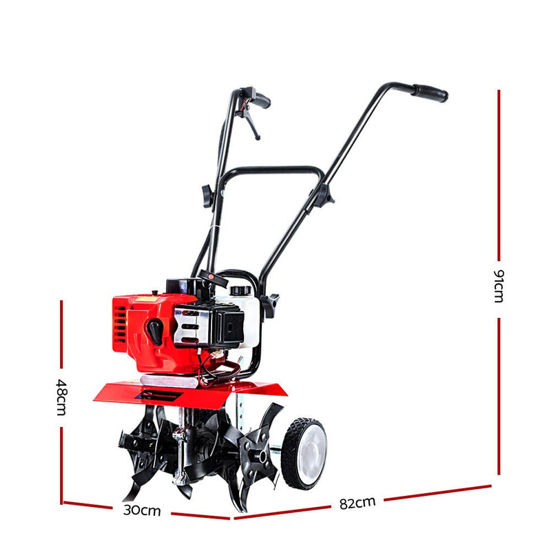 Giantz 88CC Tiller Rototiller Garden Cultivator 4 Blades Soil Power Rotary Hoe - Home & Garden > Garden Tools - Rivercity House & Home Co. (ABN 18 642 972 209) - Affordable Modern Furniture Australia