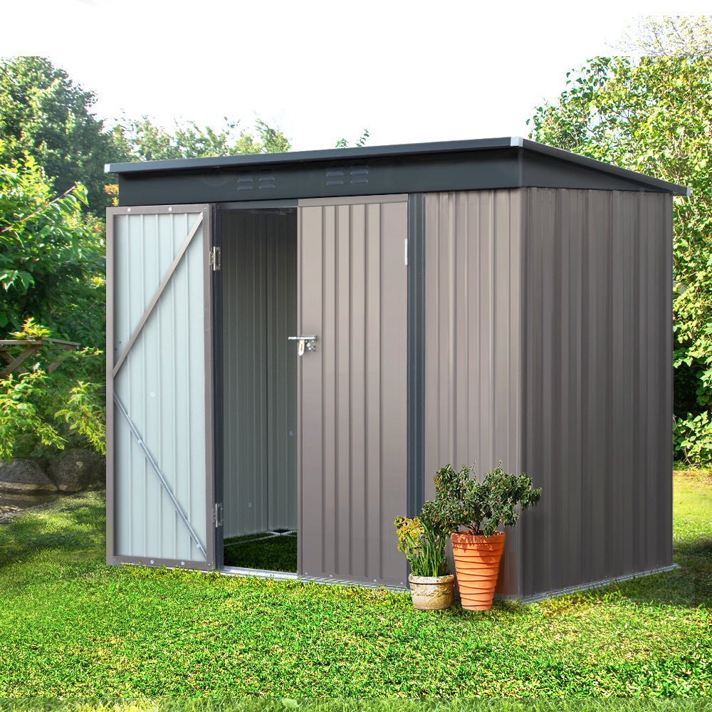 Giantz Garden Shed 2.31x1.31M Sheds Outdoor Storage Tool Metal Workshop Shelter Double Door - Home & Garden > Shading - Rivercity House & Home Co. (ABN 18 642 972 209) - Affordable Modern Furniture Australia
