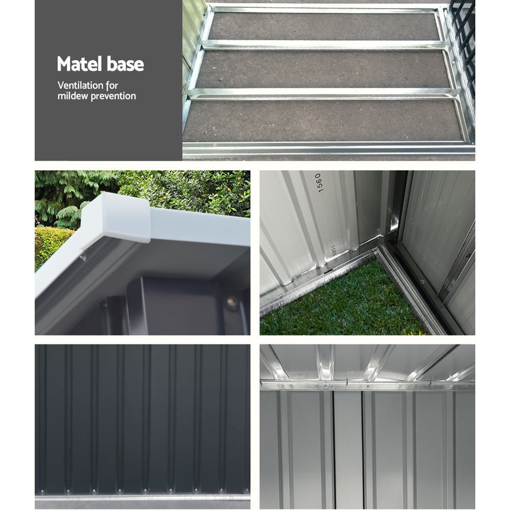 Giantz Garden Shed 2.49x1.04M Sheds Outdoor Tool Storage Workshop House Steel 2 in 1 - Home & Garden > Storage - Rivercity House & Home Co. (ABN 18 642 972 209) - Affordable Modern Furniture Australia