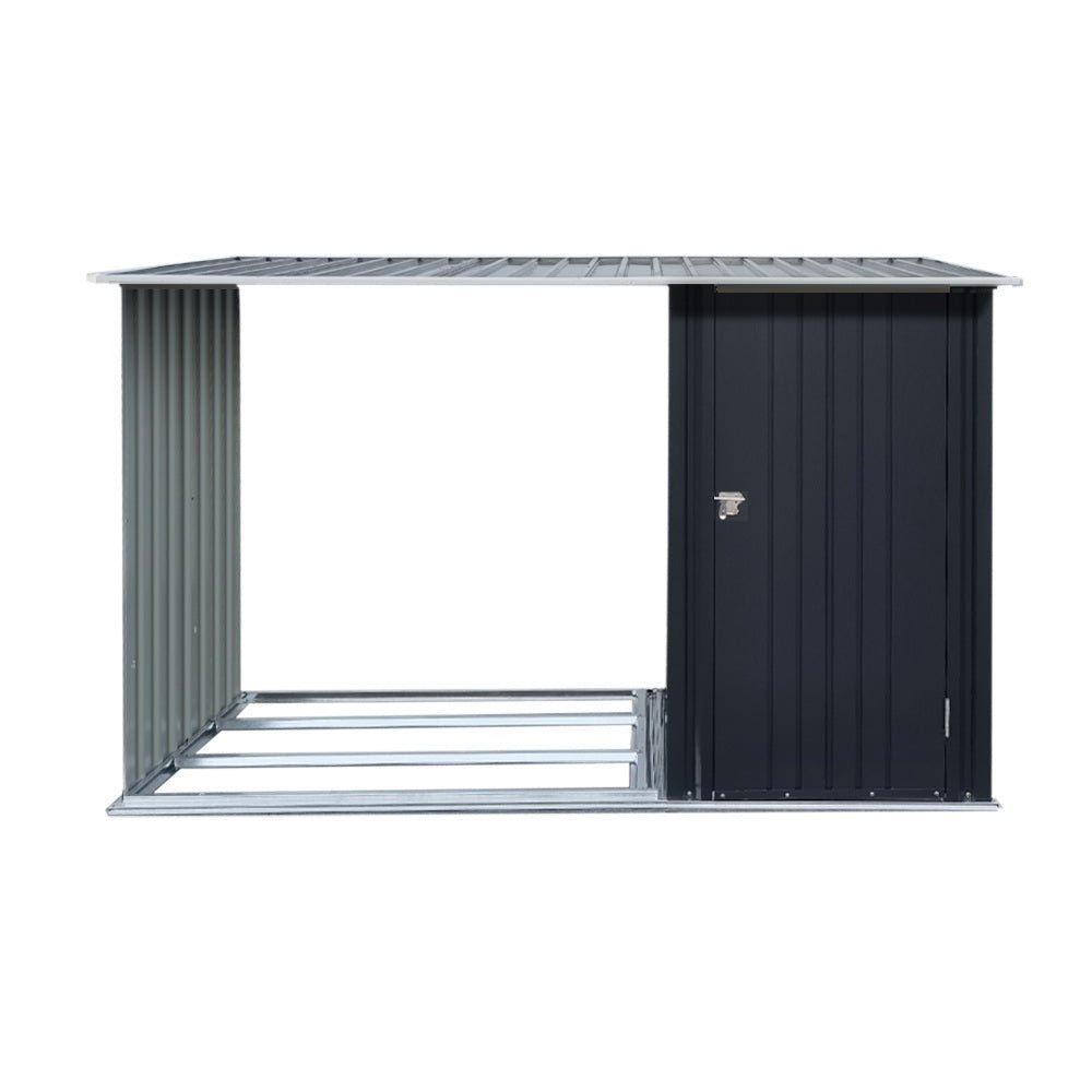 Giantz Garden Shed 2.49x1.04M Sheds Outdoor Tool Storage Workshop House Steel 2 in 1 - Home & Garden > Storage - Rivercity House & Home Co. (ABN 18 642 972 209) - Affordable Modern Furniture Australia