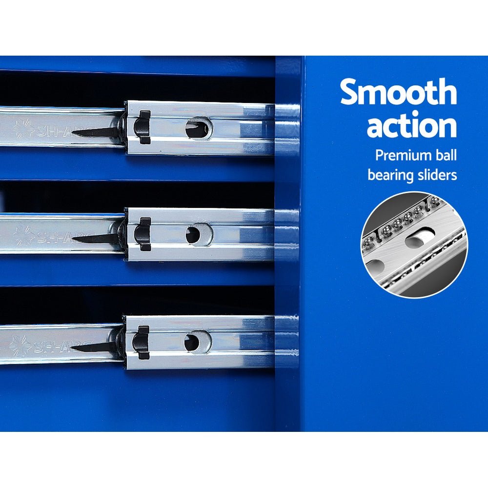 Tool Chest and Trolley Box Cabinet 7 Drawers Cart Garage Storage Blue - Tools > Tools Storage - Rivercity House & Home Co. (ABN 18 642 972 209) - Affordable Modern Furniture Australia