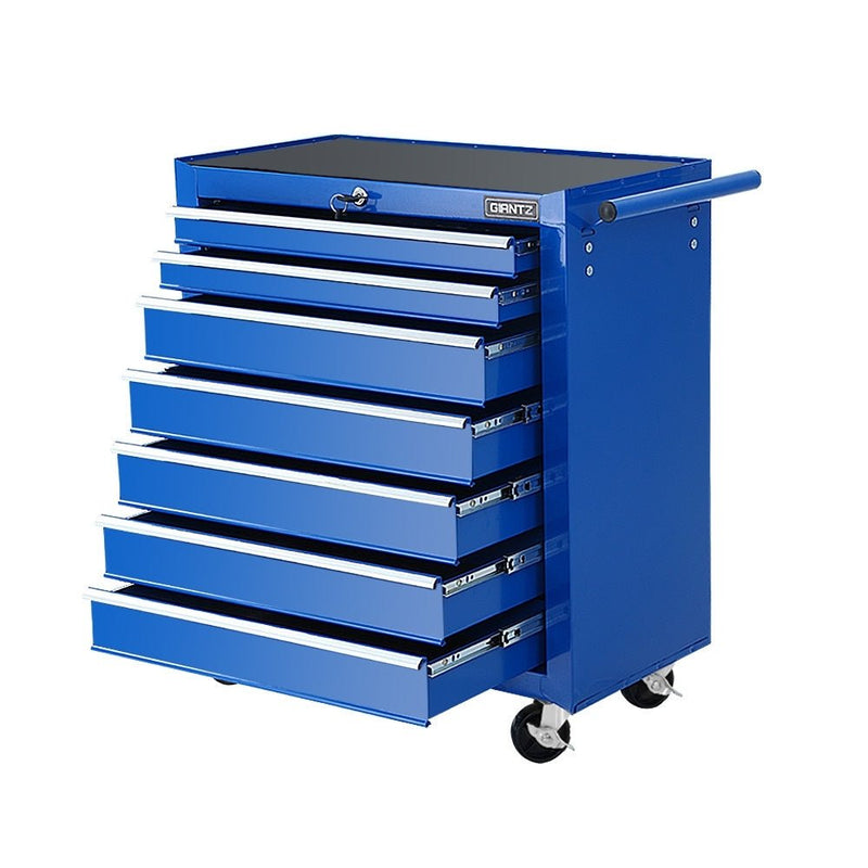 Tool Chest and Trolley Box Cabinet 7 Drawers Cart Garage Storage Blue - Tools > Tools Storage - Rivercity House & Home Co. (ABN 18 642 972 209) - Affordable Modern Furniture Australia