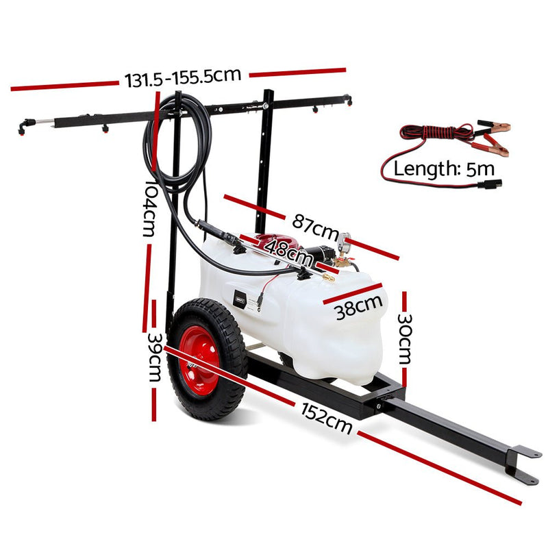 Giantz Weed Sprayer 60L Trailer 1.5M Boom Garden Spray - Home & Garden > Garden Tools - Rivercity House & Home Co. (ABN 18 642 972 209) - Affordable Modern Furniture Australia