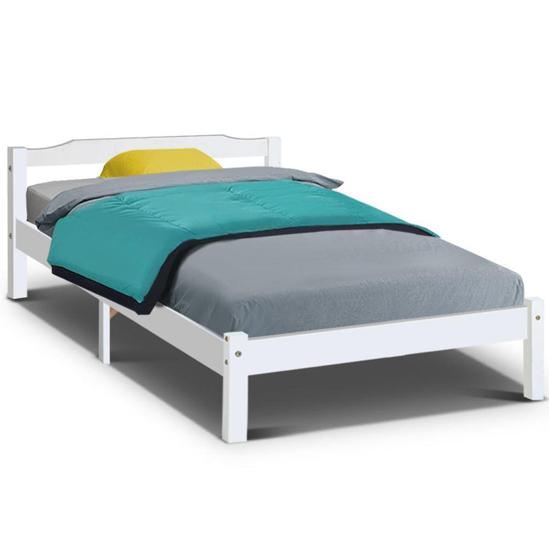 Gibson Wooden King Single Bed Frame White - Furniture > Bedroom - Rivercity House And Home Co.
