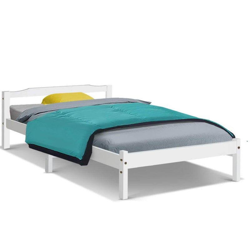 Gibson Wooden Single Bed Frame White - Furniture > Bedroom - Rivercity House And Home Co.