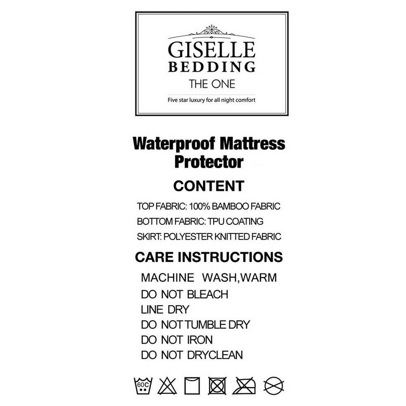 Giselle Bedding Bamboo Mattress Protector King - Rivercity House & Home Co. (ABN 18 642 972 209) - Affordable Modern Furniture Australia