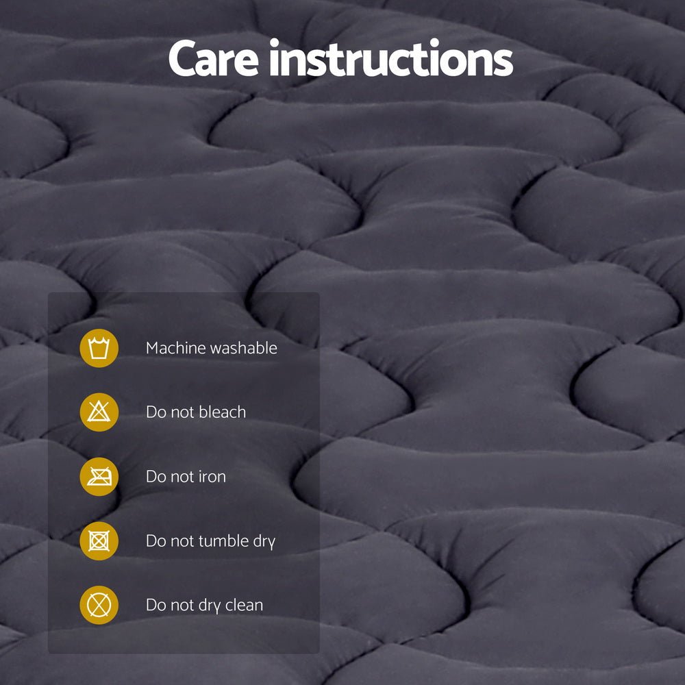 Microfibre 3-Zone Pillowtop Mattress Topper - King Single - Home & Garden > Bedding - Rivercity House & Home Co. (ABN 18 642 972 209) - Affordable Modern Furniture Australia