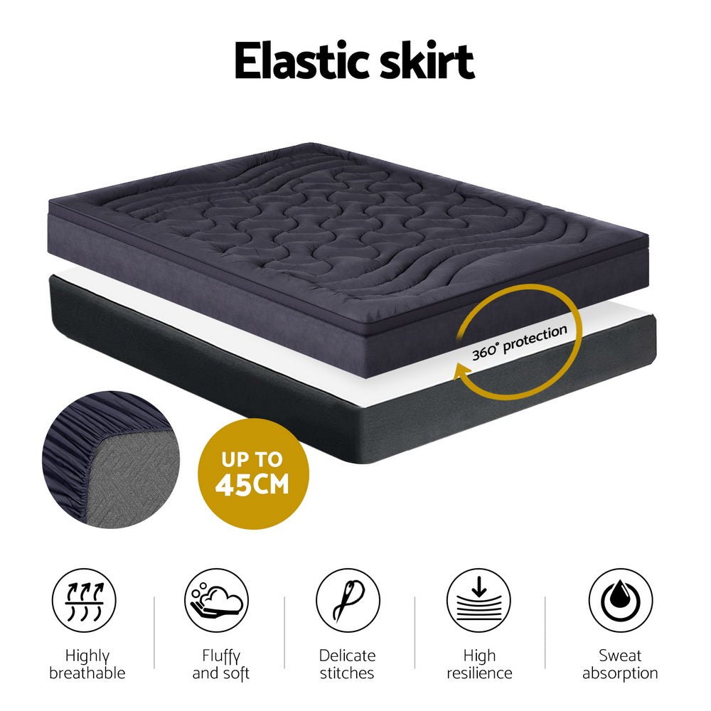 Microfibre 3-Zone Pillowtop Mattress Topper - Queen - Home & Garden > Bedding - Rivercity House & Home Co. (ABN 18 642 972 209) - Affordable Modern Furniture Australia