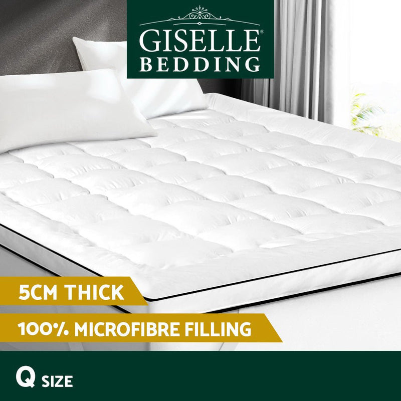 Giselle Bedding Mattress Topper Pillowtop - Queen - Home & Garden > Bedding - Rivercity House & Home Co. (ABN 18 642 972 209)