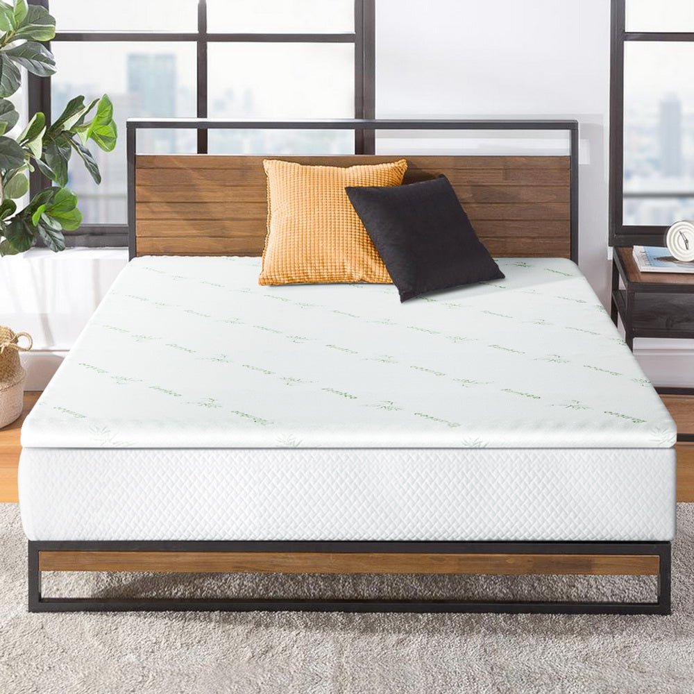 10cm Thick Deluxe Memory Foam Mattress Topper Cool Gel - Double - Furniture > Mattresses - Rivercity House & Home Co. (ABN 18 642 972 209) - Affordable Modern Furniture Australia