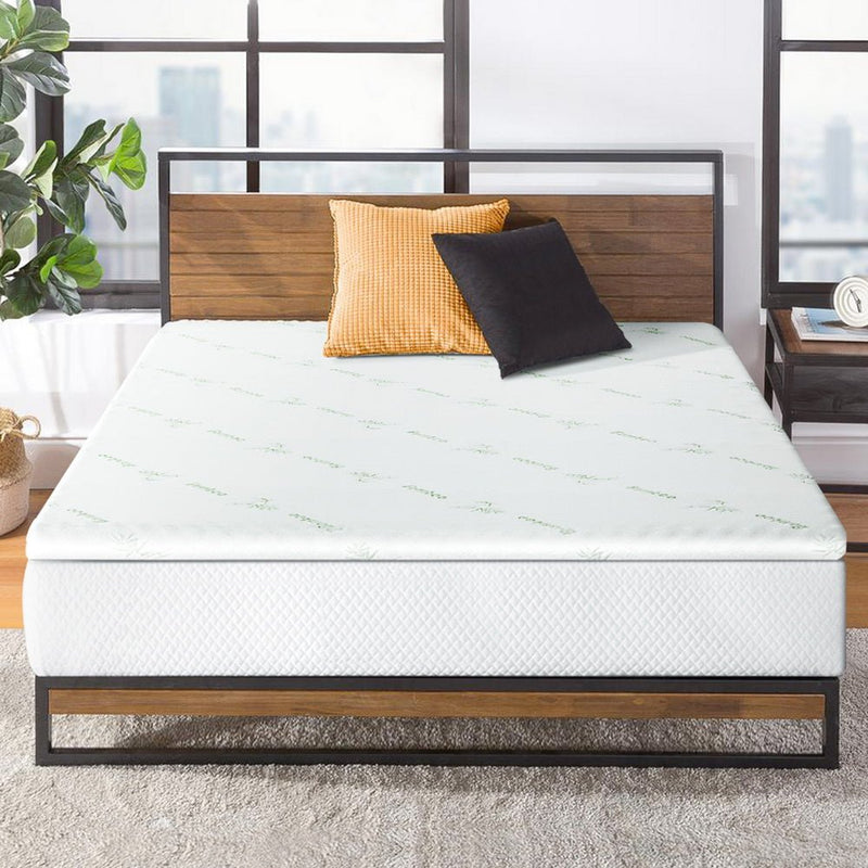 10cm Thick Deluxe Memory Foam Mattress Topper Cool Gel - King - Furniture > Mattresses - Rivercity House & Home Co. (ABN 18 642 972 209) - Affordable Modern Furniture Australia