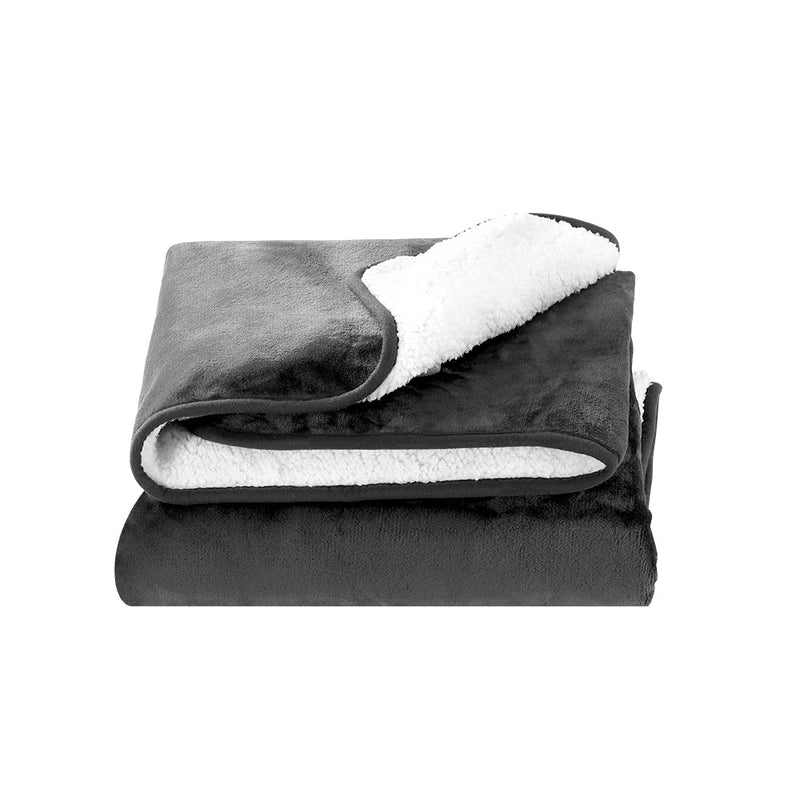 Premium Electric Throw Rug Heated Blanket Washable Snuggle Flannel Winter Grey - Home & Garden > Bedding - Rivercity House & Home Co. (ABN 18 642 972 209) - Affordable Modern Furniture Australia