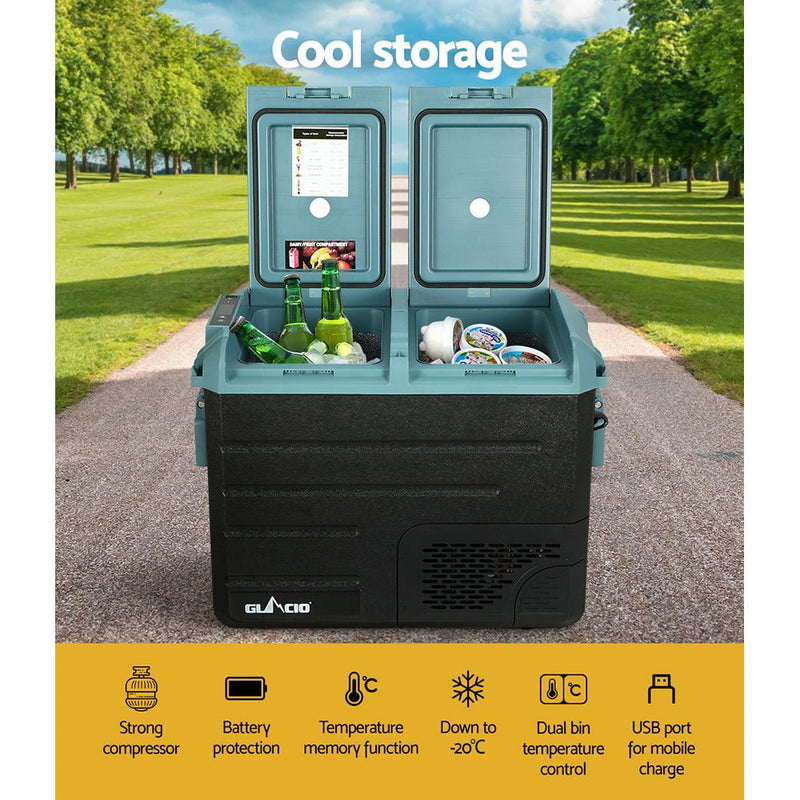 Glacio 50L Portable Fridge Freezer Fridges Cooler Camping 12V/24V/240V Caravan - Appliances > Fridges - Rivercity House & Home Co. (ABN 18 642 972 209) - Affordable Modern Furniture Australia