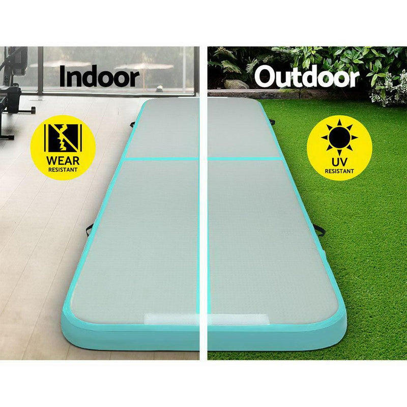 GoFun 3X1M Inflatable Air Track Mat with Pump Green - Rivercity House & Home Co. (ABN 18 642 972 209) - Affordable Modern Furniture Australia