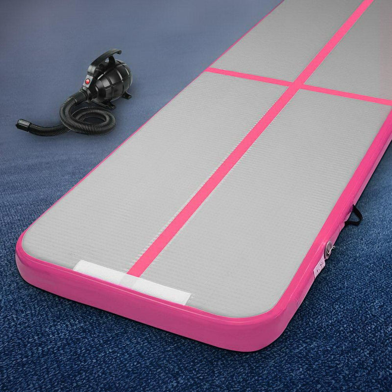 GoFun 3X1M Inflatable Air Track Mat with Pump Pink - Rivercity House & Home Co. (ABN 18 642 972 209) - Affordable Modern Furniture Australia