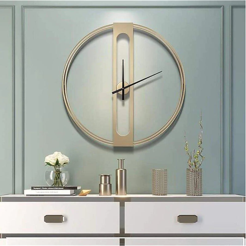 Gold Clover Metal Wall Clock - Home & Garden > Decor - Rivercity House & Home Co. (ABN 18 642 972 209) - Affordable Modern Furniture Australia