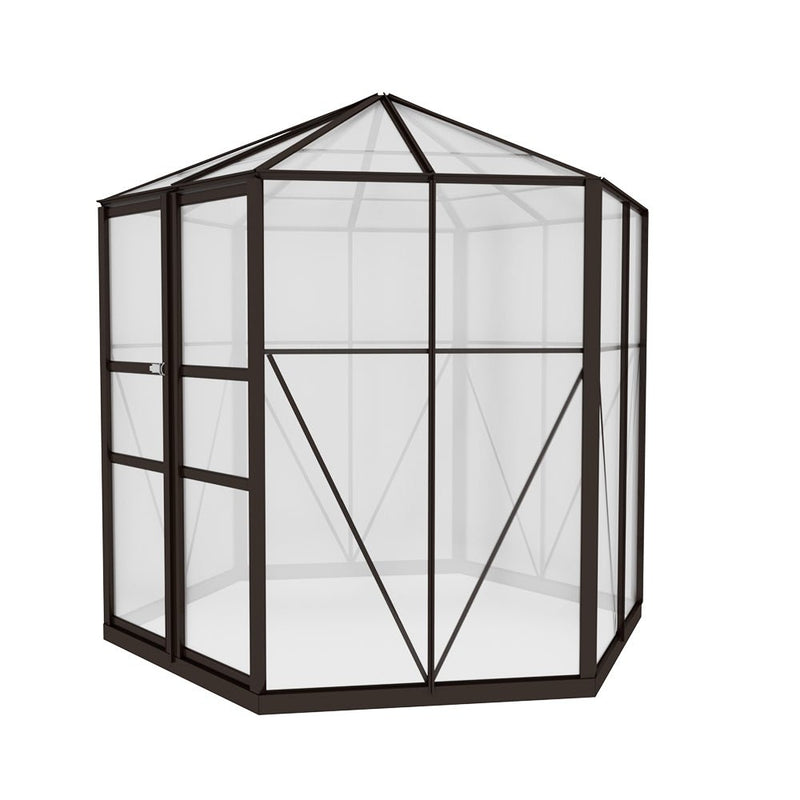 Greenhouse Aluminium 240x211x232 cm Polycarbonate Shed Brown - Home & Garden > Green Houses - Rivercity House & Home Co. (ABN 18 642 972 209) - Affordable Modern Furniture Australia