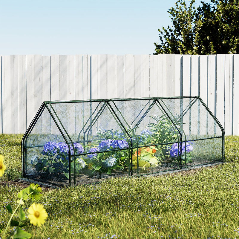 Greenhouse 270x92cm Flower Garden Shed PVC Cover Frame Green House - Home & Garden > Green Houses - Rivercity House & Home Co. (ABN 18 642 972 209) - Affordable Modern Furniture Australia