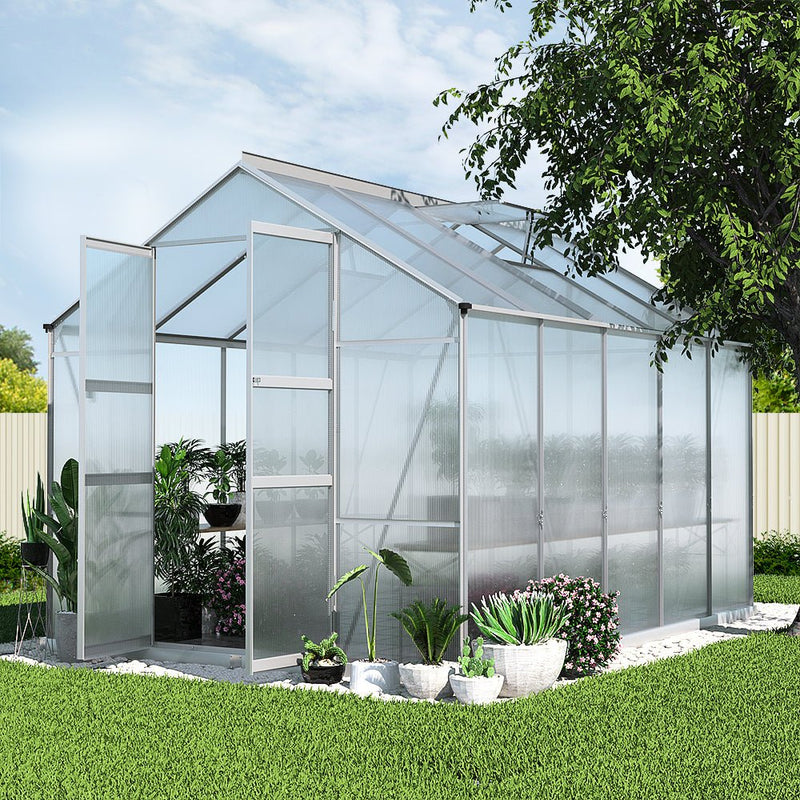 Greenhouse Aluminium Polycarbonate Green House Garden Shed 3x2.5M - Home & Garden > Green Houses - Rivercity House & Home Co. (ABN 18 642 972 209) - Affordable Modern Furniture Australia